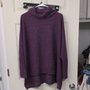 Zenana Outfitters Plum Cowl Neck Sweater